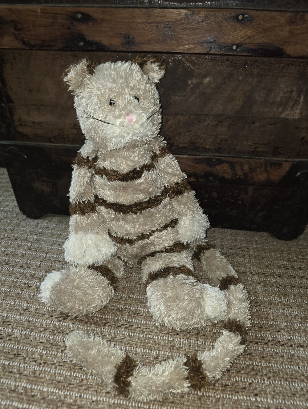 Jelly Cat Rare Vintage Bunglie Cat Long Tail Striped Kitty - Picture 3 of 12